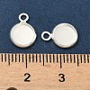 Flat Round Brass Pendant Cabochon Settings KK-K414-14A-S-3