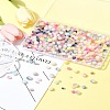 450Pcs Frosted Baking Paint Crackle Glass Beads with Glitter Powder DGLA-FS0001-11-9