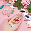 32Pcs 16 Colors Horse Eye Plastic Brooches JEWB-GO0001-06-3