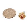 Glass Seed Beaded Crown Pendants PALLOY-MZ01042-03-2