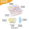200Pcs Gradient Color Transparent Acrylic Beads MACR-FS0002-02-4