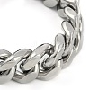 304 Stainless Steel Cuban Link Chain Bracelets for Men BJEW-B102-05AS-3