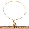 201 Stainless Steel Ball Charm Rigid Choker Necklaces for Women NJEW-Z098-05G-2