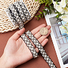 Imitation Polyester with ABS Plastic Beaded Trimming OCOR-CA0001-25-3