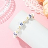 Natural Cultured Freshwater Pearl & Handmade Porcelain Beads Bracelets for Women BJEW-JB13755-2