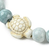 Synthetic Turquoise Beaded Stretch Bracelets for Women BJEW-TA00574-02-3