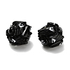 Halloween Theme Polymer Clay Rhinestone Beads with Resin RESI-Z045-02A-02-1