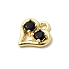 Brass Micro Pave Cubic Zirconia Pendants KK-L258-11G-04-2