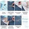 18Pcs 3 Colors Hot Glue & Rhinestone Sequin Patches PATC-FG0002-51-4