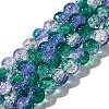Crackle Glass Beads Strands X-CCG-C002-8mm-03-1