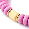 Handmade Polymer Clay Beads Stretch Bracelets BJEW-JB06497-6