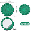 CRASPIRE 100Pcs Adhesive Wax Seal Stickers DIY-CP0010-54D-2