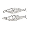 Brass Micro Pave Clear Cubic Zirconia Pendants CU-CBA01AA-28P-1
