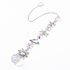 AB Color Plated Crystal Teardrop Big Pendant Decorations HJEW-G019-03H-2