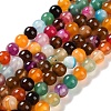 Natural Striped Agate/Banded Agate Beads Strands X-G-Z060-A01-A07-1