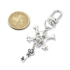 Halloween Skull & Key Alloy Pendant Decorations HJEW-JM02219-3