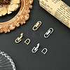 4Pcs 2 Colors Brass Micro Pave Clear Cubic Zirconia Fold Over Clasps ZIRC-CJ0003-38-5