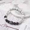 Natural Mixed Stone & Natural Lava Rock Round Beads Energy Power Stretch Bracelet for Girl Women BJEW-JB07041-4