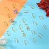 20Pcs Brass Micro Pave Clear Cubic Zirconia Earring Hooks ZIRC-SZ0005-08-3