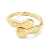Brass Open Cuff Rings for Women RJEW-E292-20G-2