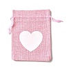 12Pcs 12 Styles Valentine's Day Printed Rectangle Burlap Cloth Packing Pouches X1-ABAG-U006-02C-2
