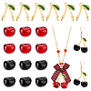 DIY Cherry Pendant Jewelry Kits DIY-PH0029-91-1