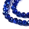 Transparent Electroplate Glass Beads Strands EGLA-Q131-01A-4