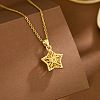 304 Stainless Steel Star Pendant Necklaces for Women WG2EDAA-03-1