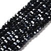 Electroplate Glass Bead Strands LS-EGLA-R015-4mm-15-1
