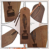 Cowhide Leather Labels AJEW-WH0386-0054-4