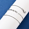 Brass Cable & Flat Sequin Chains Necklaces for Women NJEW-D302-44P-3