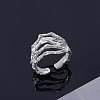 SHEGRACE Rhodium Plated 925 Sterling Silver Branch Rings JR832A-2
