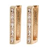Brass with Cubic Zirconia Hoop Earrings EJEW-D078-40G-1