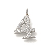 Ion Plating(IP) 304 Stainless Steel Micro Pave Cubic Zirconia Pendants STAS-H228-01P-04-1