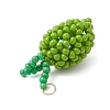 Glass Seed Beaded Mango Pendants PALLOY-MZ00893-03-4