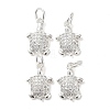 Rack Plating Brass Micro Pave Cubic Zirconia Pendants ZIRC-G168-47S-2