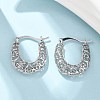 Brass Hoop Earrings for Women EJEW-G436-01P-1