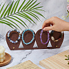Teardrop Shaped Wood Bracelet Organizer Display Stands ODIS-WH0099-132A-3