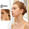 40Pcs 4 Style 201 Stainless Steel Stud Earring Findings with Hole EJEW-DC0001-21-7