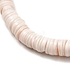 Natural Pink Shell Beads Stretch Bracelet for Teen Girl Women BJEW-JB06852-4