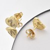 Rack Plating Brass Micro Pave Clear Cubic Zirconia Stud Earrings EJEW-K299-01G-Z-3