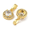 Brass Micro Pave Cubic Zirconia Pendants KK-I714-01G-2