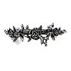 Flower Alloy Rhinestone Hair Barrettes PHAR-S604-01AS-04-1