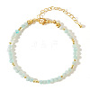 Bohemian Style Faceted Round Natural Amazonite Bead Bracelets Women's Fashion Jewelry LW5248-3-1