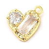 Brass Micro Pave Cubic Zirconia Pendants LS-ZIRC-P113-05G-1