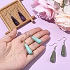 3 Pairs 3 Style Brass Teardrop Dangle Earrings EJEW-YW0001-11A-5