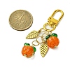 Autumn Theme Persimmon Handmade Lampwork Pendant Decorations HJEW-JM02813-3