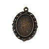 Tibetan Style Alloy Pendant Cabochon Settings TIBE-T003-09AB-NR-1