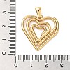 Golden Plated 304 Stainless Steel Pendants STAS-L272-004G-02-3
