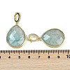 Natural Amazonite Faceted Teardrop Pendants G-B126-04G-04-3